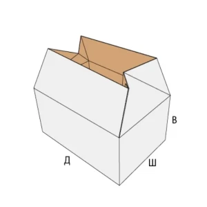 Коробка FEFCO 0226 4-х клапанная с неразрезными клапанами сверху