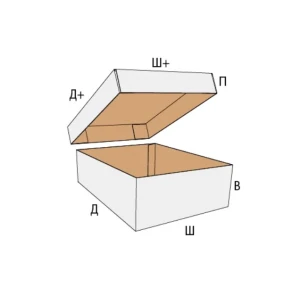 Коробка FEFCO 0312 - телескопическая с четырехклапанным корпусом и крышкой