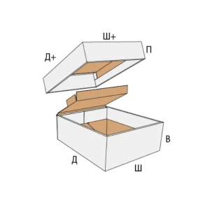Коробка FEFCO 0322 - телескопическая со складными корпусом и крышкой